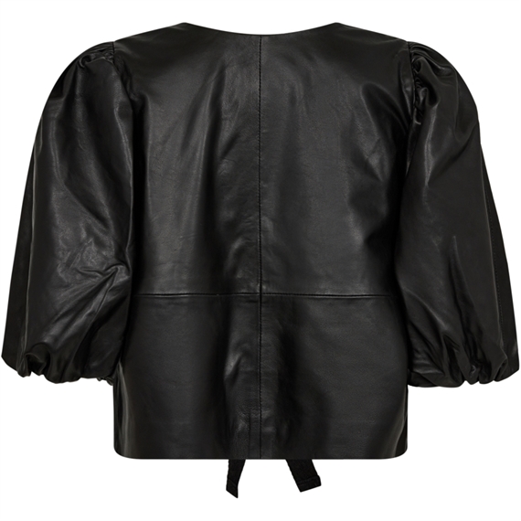 Co\'couture PhoebeCC Leather Bow Bluse, Sort